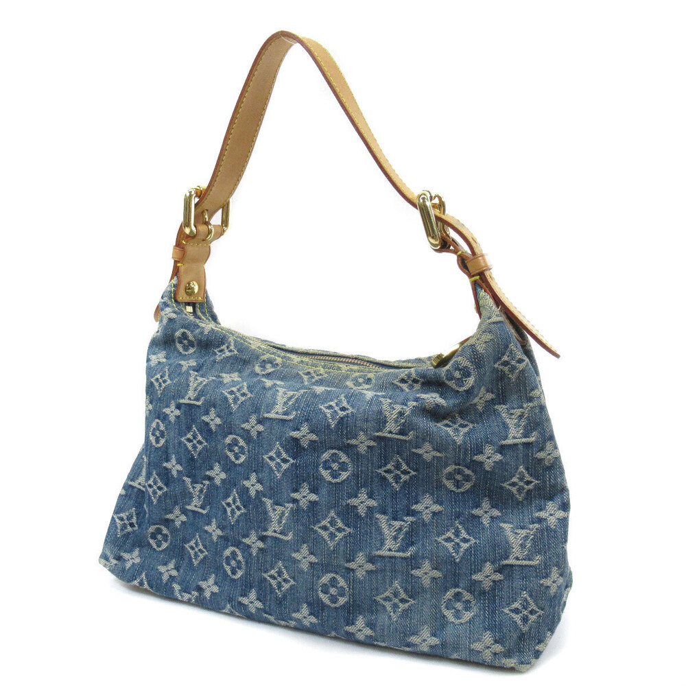 Louis Vuitton Denim Shoulder Bag Monogram Baggy Blue